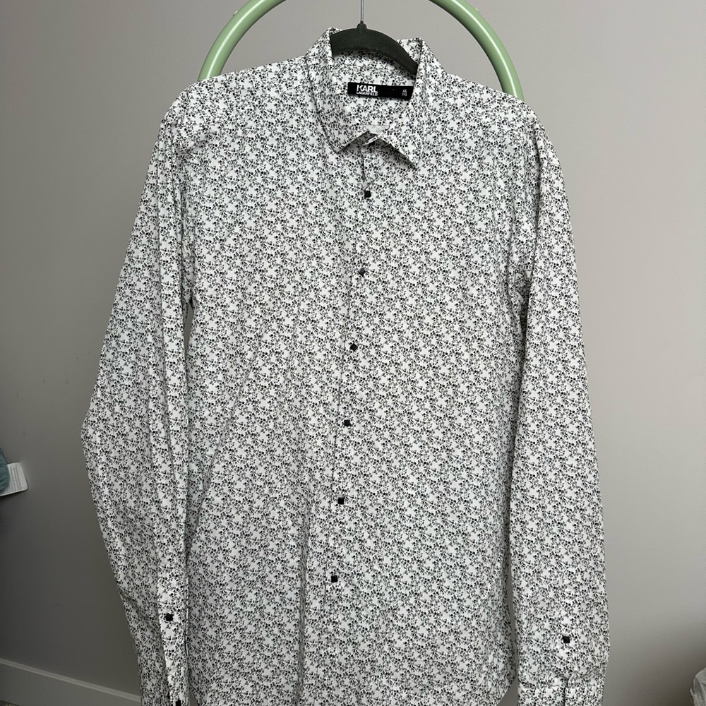 Karl Lagerfeld Monochrome Geometric Shirt